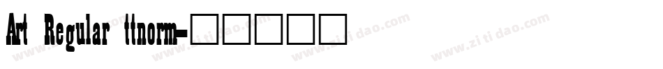 Art Regular ttnorm字体转换